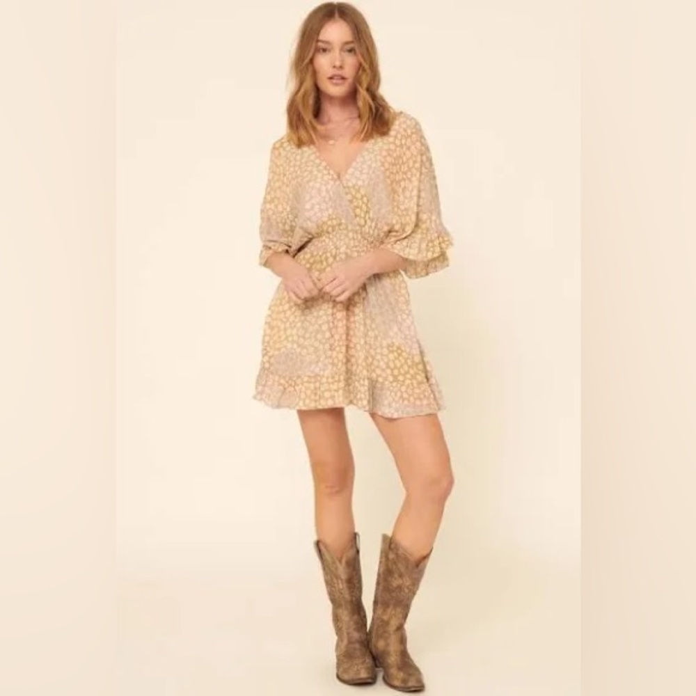 NWT Promesa Breath of Wind Floral Patchwork Print Romper